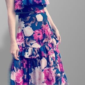Floral Tiered Skirt Only, Small